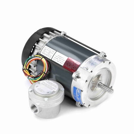 Leeson Explosion Proof Motor, 0.50 HP, 1 phase, 3600 RPM, 115/208-230 V, 56C Frame, EPFC G854
